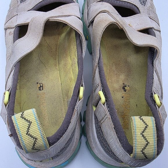 Timberland Garrison Trail Women Size 8.5 Grey Turquoise Slip On Sandals Sneakers - Picture 6 of 13